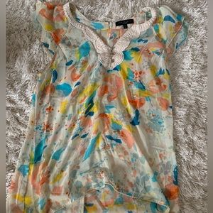 Sanctuary Clothing Sheer Crochet Top Blouse - Size Large